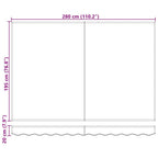 Einziehbare Markise Bordeauxrot 300 x 200 cm Stoff