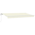 Einziehbare Markise Creme 350 x 200 cm Stoff