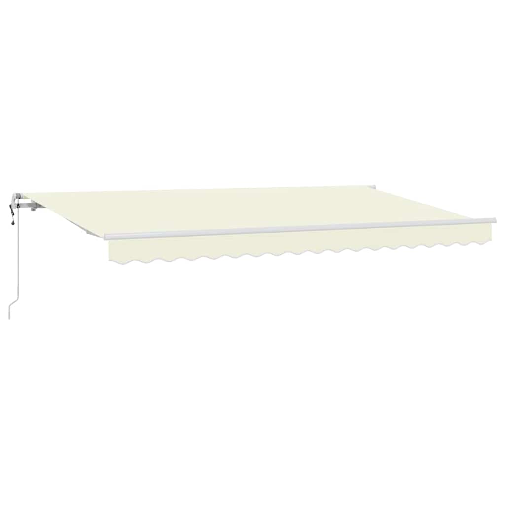 Einziehbare Markise Creme 350 x 200 cm Stoff