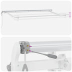 Einziehbare Markise Creme 350 x 200 cm Stoff