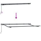 Einziehbare Markise Anthrazit 350 x 200 cm Stoff