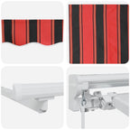 Markisenrahmen Orange und Schwarz 350 x 200 cm