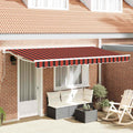 Markisenrahmen Orange und Schwarz 350 x 200 cm