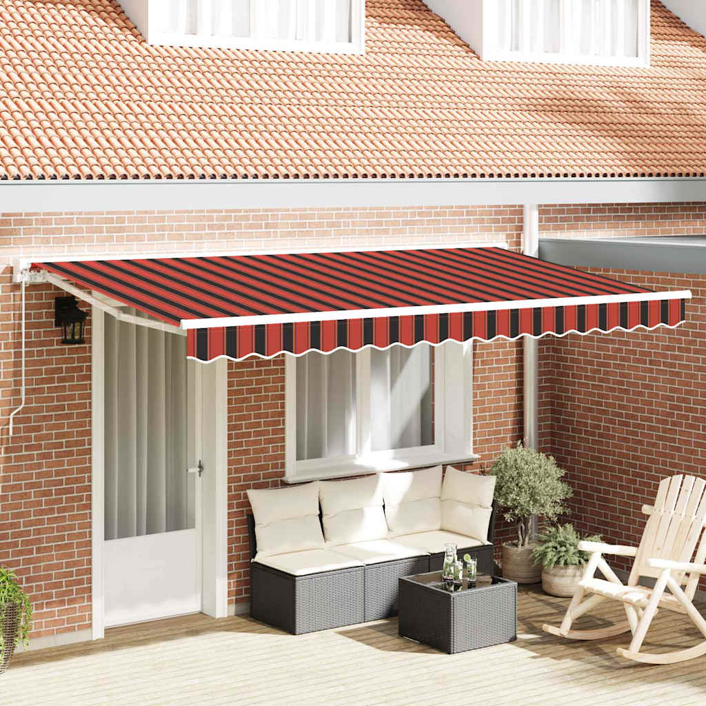 Markisenrahmen Orange und Schwarz 350 x 200 cm