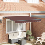 Einziehbare Markise Braun 350 x 200 cm Stoff