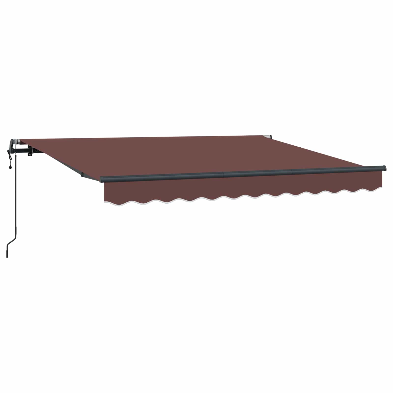 Einziehbare Markise Braun 350 x 200 cm Stoff
