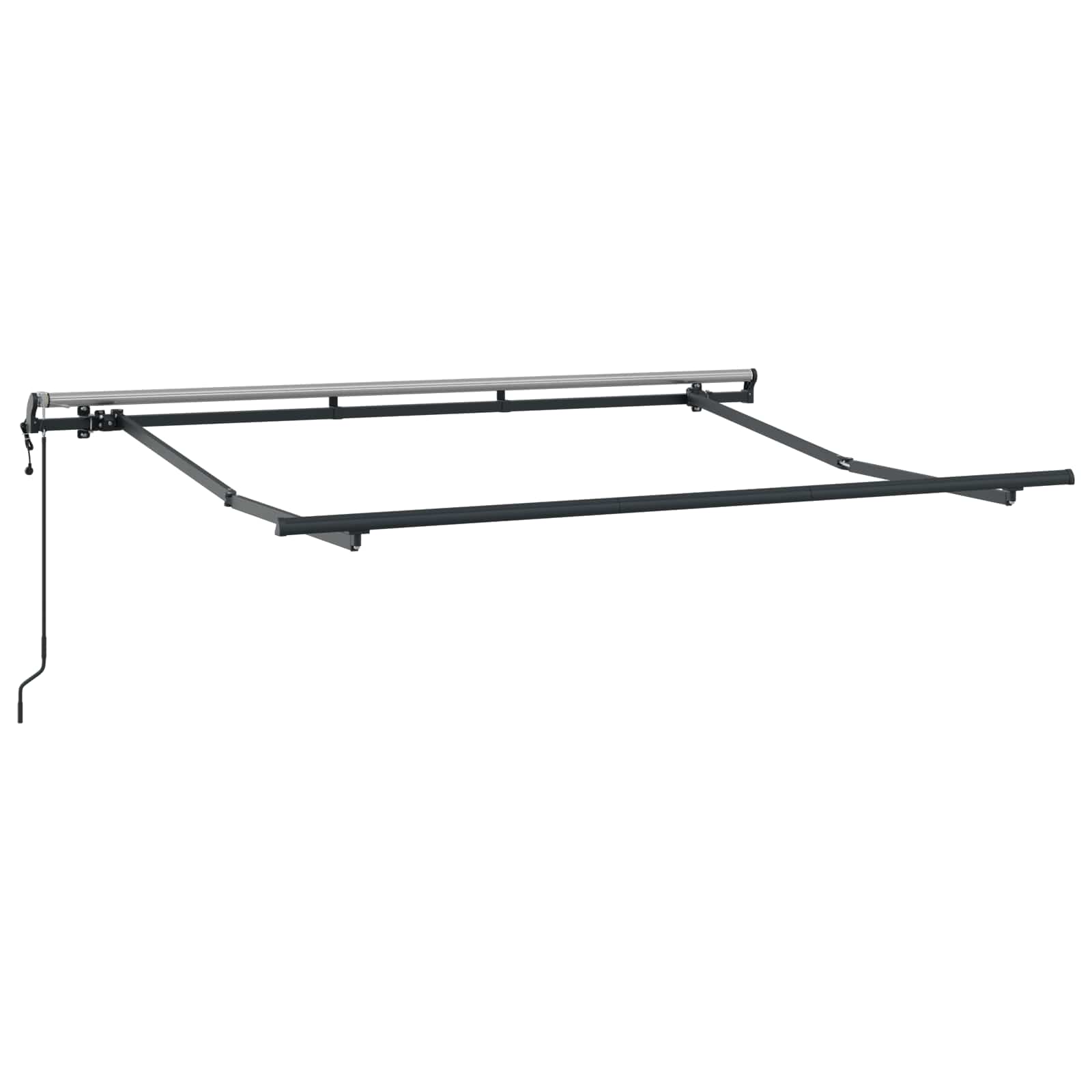 Einziehbare Markise Braun 350 x 200 cm Stoff
