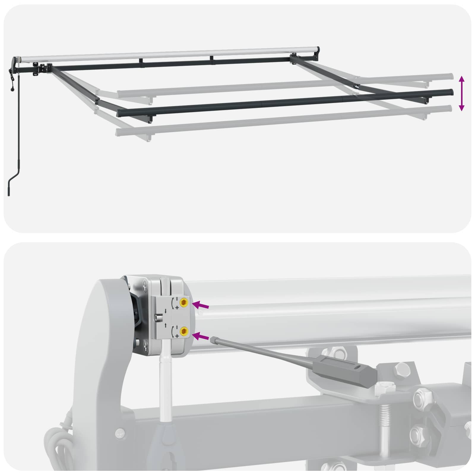 Einziehbare Markise Braun 350 x 200 cm Stoff