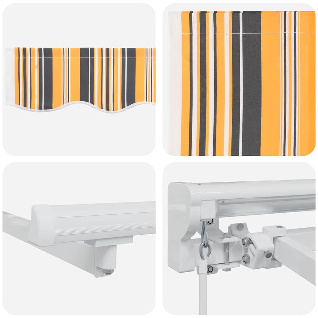 Markisenrahmen Gelb und Grau 350 x 200 cm