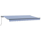 Einziehbare Markise Blau 400 x 200 cm Stoff