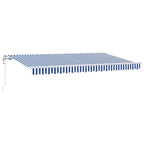 Einziehbare Markise Blau 400 x 200 cm Stoff
