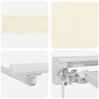 Markisenrahmen Creme 400 x 200 cm Polyester mit PU-Beschichtung