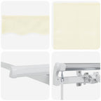 Einziehbare Markise Creme 400 x 200 cm Stoff