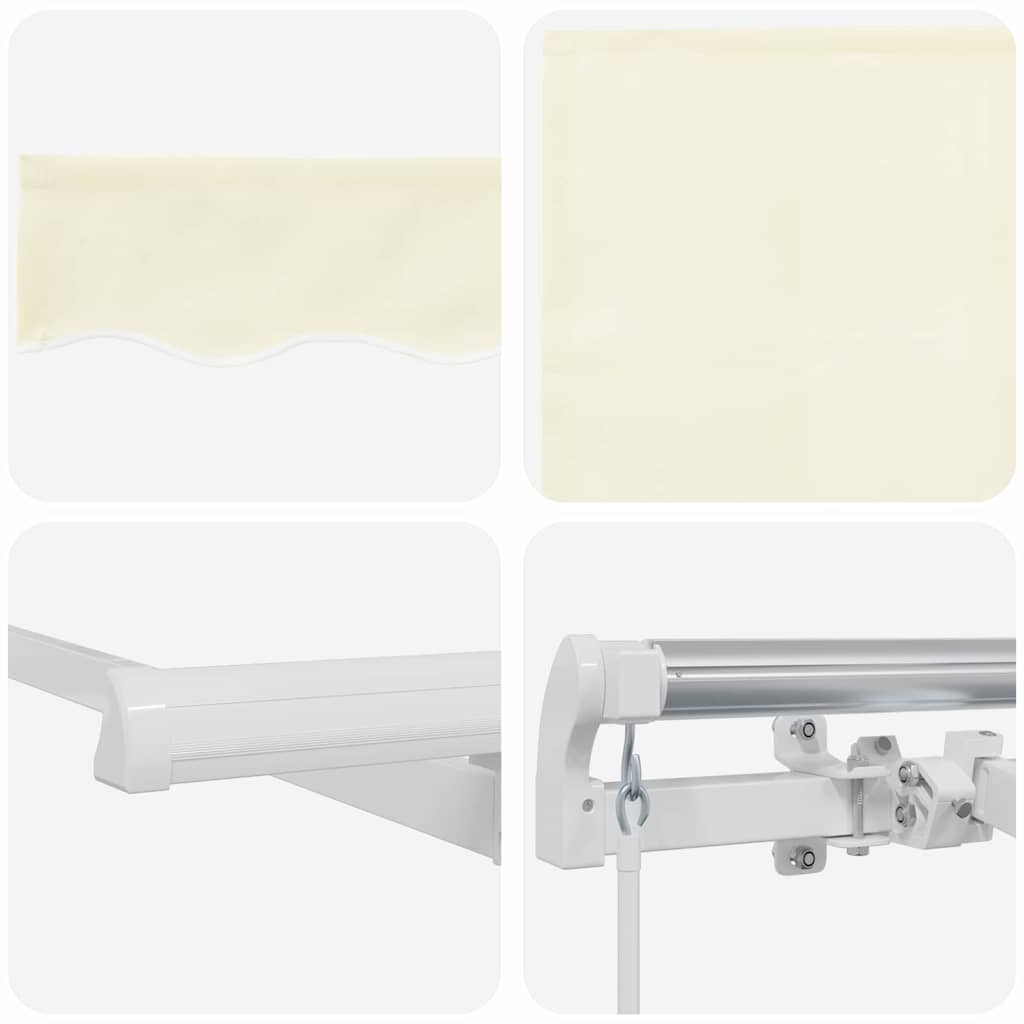Einziehbare Markise Creme 400 x 200 cm Stoff