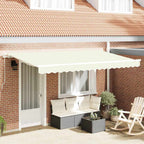 Einziehbare Markise Creme 400 x 200 cm Stoff