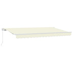 Einziehbare Markise Creme 400 x 200 cm Stoff