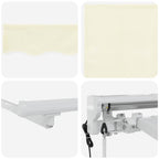 Einziehbare Markise Creme 400 x 200 cm Polyester und Aluminium