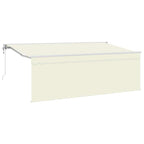 Einziehbare Markise Creme 400 x 200 cm Polyester und Aluminium