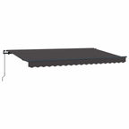 Einziehbare Markise Anthrazit 400 x 200 cm Stoff
