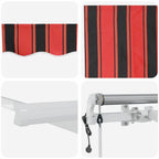 Elektrische ausziehbare Markise Orange und Braun 300 x 250 cm