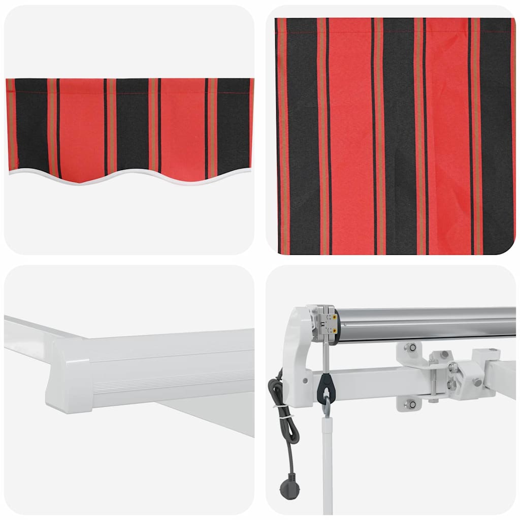 Elektrische ausziehbare Markise Orange und Braun 300 x 250 cm