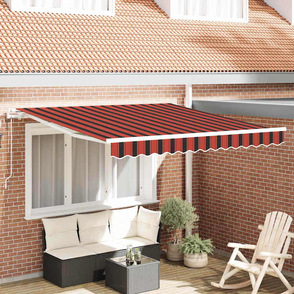 Elektrische ausziehbare Markise Orange und Braun 300 x 250 cm
