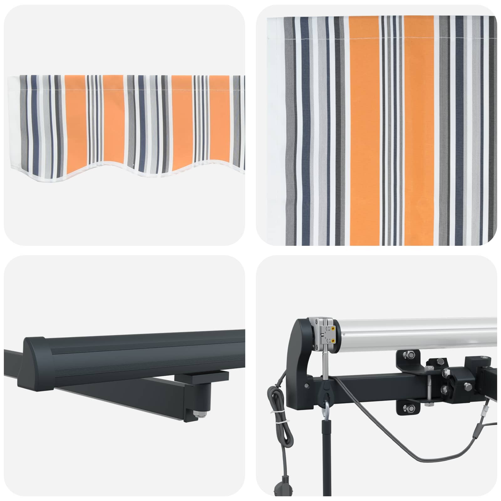 Markisenstoff Mehrfarbig 300 x 250 cm Polyester