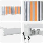 Markise Mehrfarbig 300 x 250 x 165 cm Polyester und Aluminium