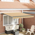 Einziehbare Markise Mehrfarbig 300 x 250 cm Polyester und Stahl