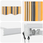 Markise Mehrfarbig 300 x 250 x 165 cm Polyester und Aluminium