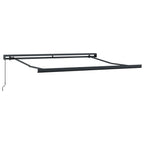 Einziehbare Markise Schwarz 300 x 250 cm Stoff und Metall