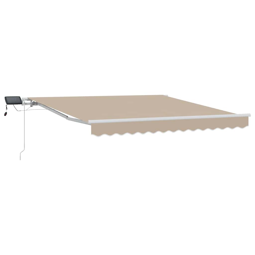 Einziehbare Markise Beige 300 x 250 cm Stoff und Stahl