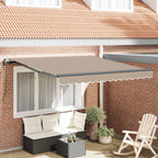 Einziehbare Markise Beige 300 x 250 cm Stoff und Aluminium