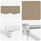 Markise Beige 300 x 250 x 165 cm Polyester
