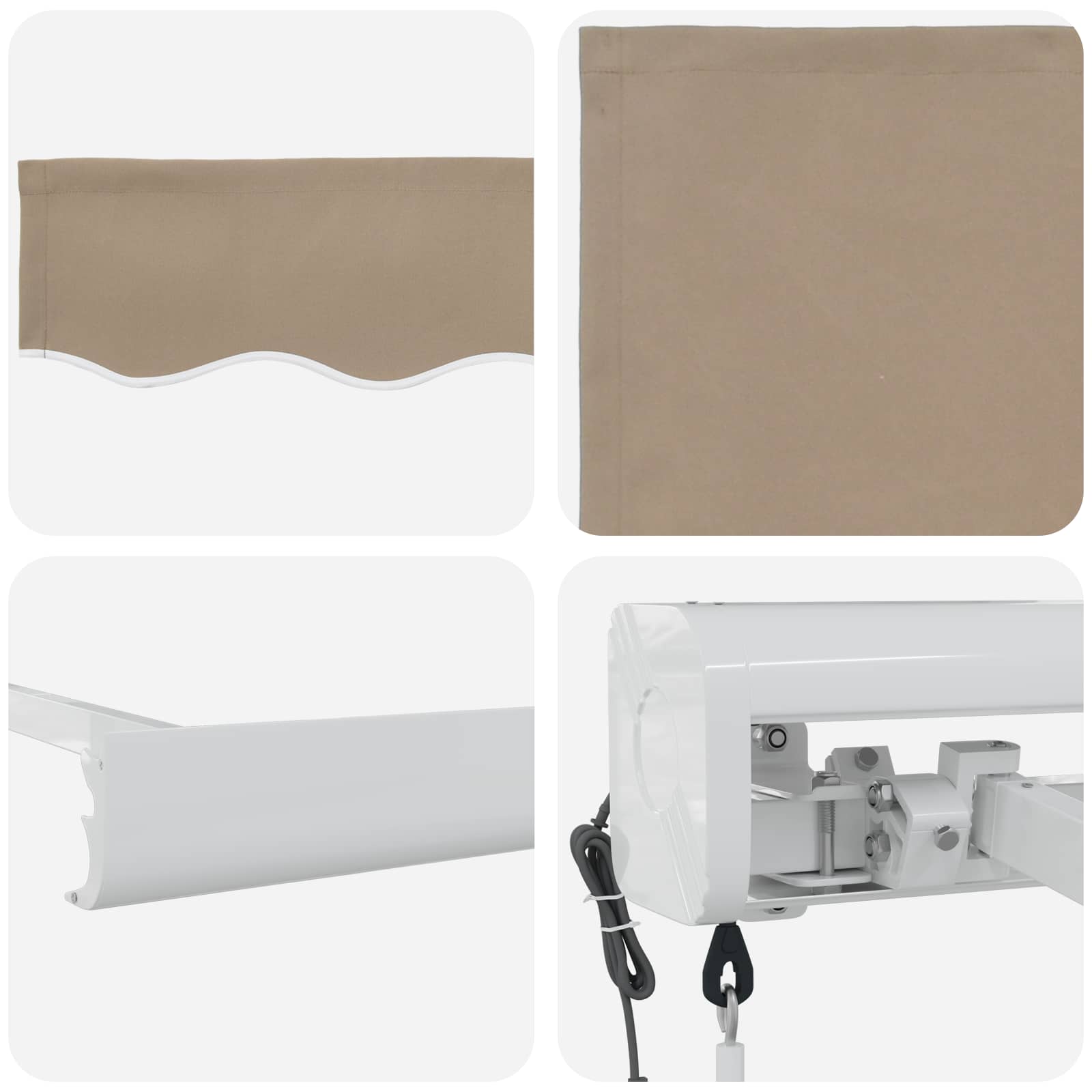 Markise Beige 300 x 250 x 165 cm Polyester und Aluminium