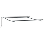 Einziehbare Markise Weiß 300 x 250 cm Stoff und Aluminium