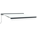 Einziehbare Markise Weiß 300 x 250 cm Stoff und Metall