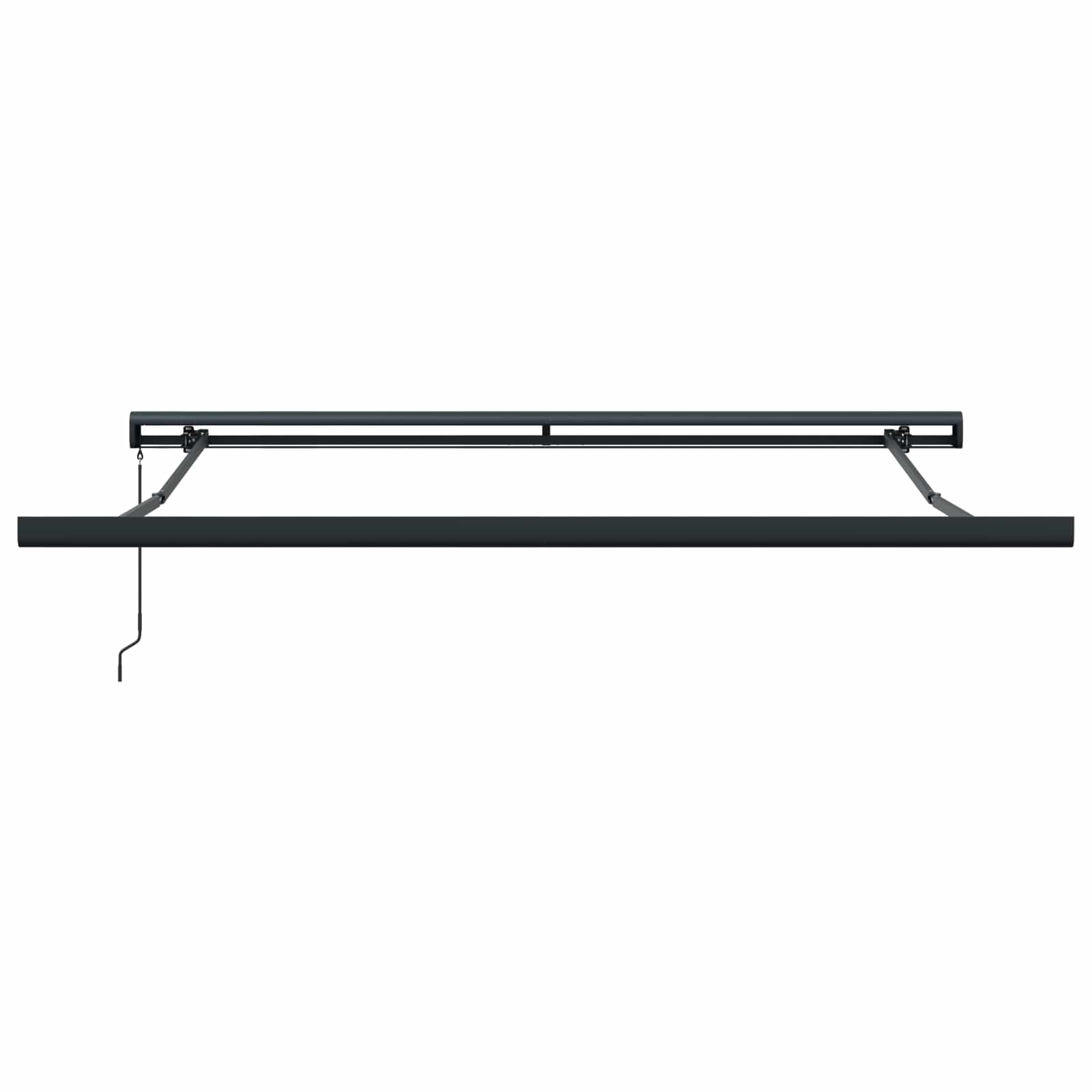 Einziehbare Markise Weiß 300 x 250 cm Stoff und Metall
