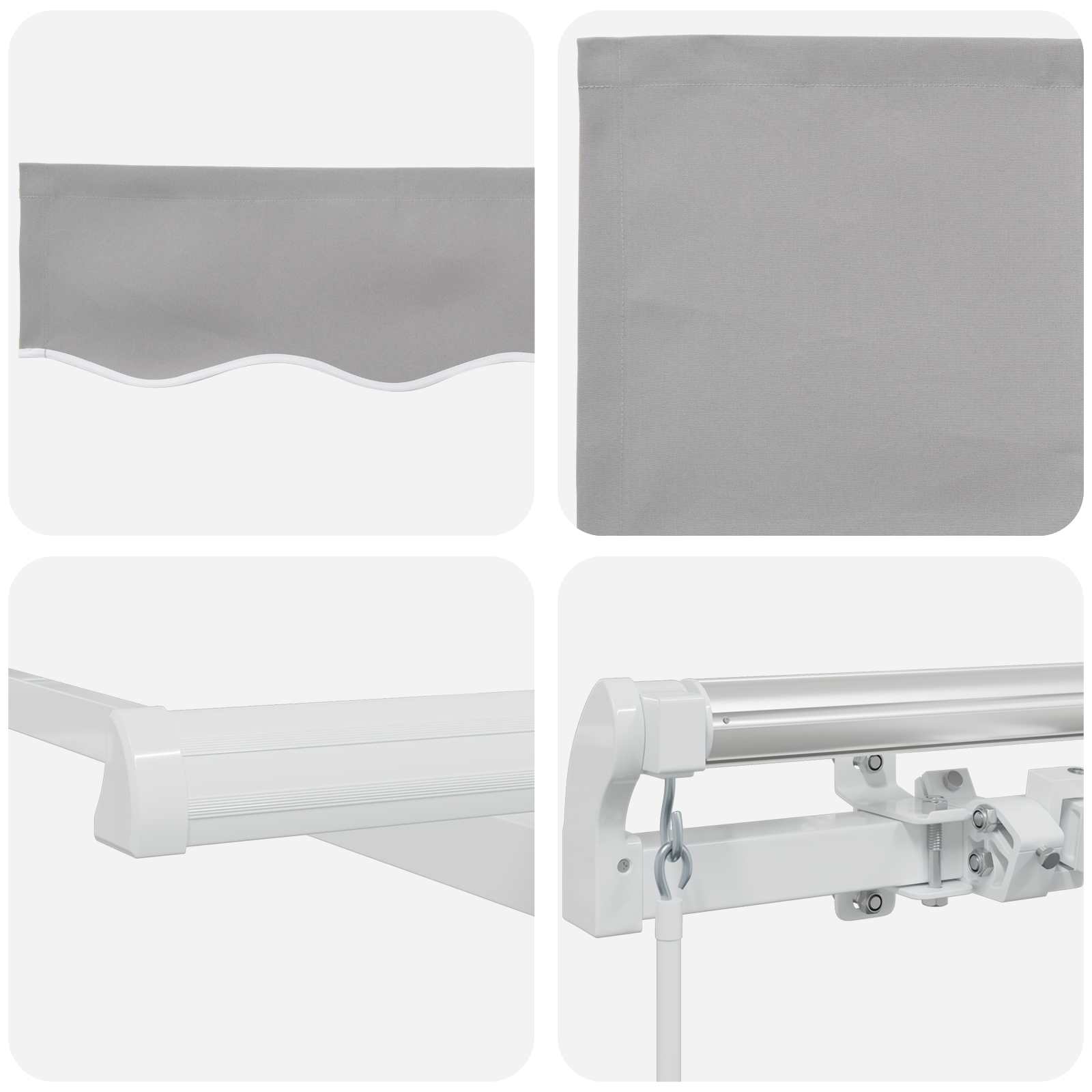 Markise Hellgrau 300 x 250 x 165 cm Polyester