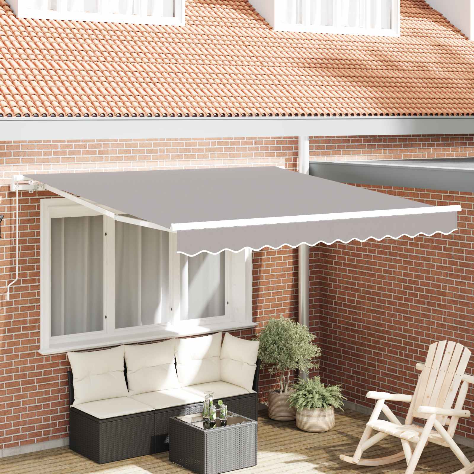 Markise Hellgrau 300 x 250 x 165 cm Polyester