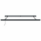 Einziehbare Markise Hellgrau 300 x 250 cm Stoff und Metall