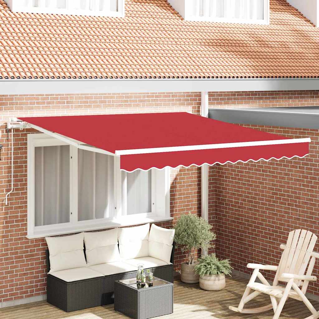 Elektrische ausziehbare Markise Rot 300 x 250 cm
