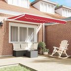 Einziehbare Markise Rot 300 x 250 cm Polyester und Aluminium