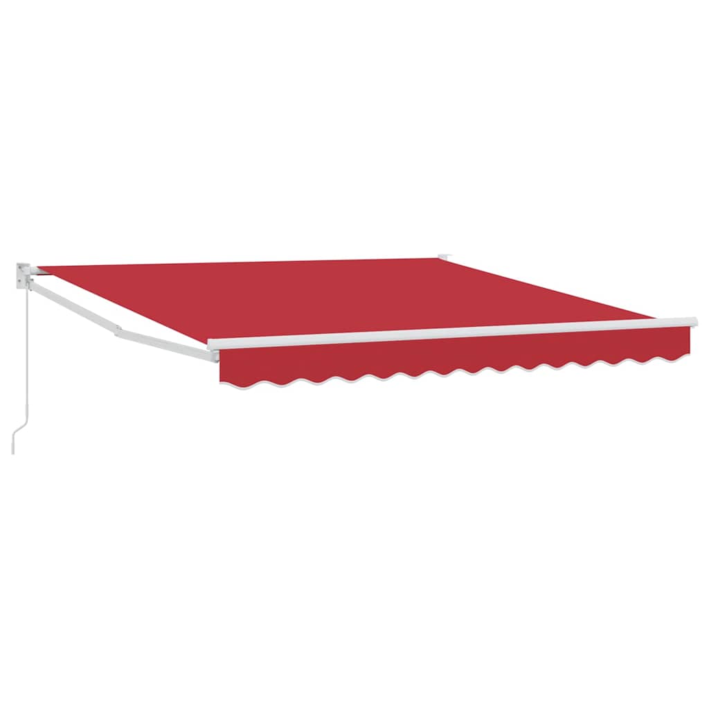 Einziehbare Markise Rot 300 x 250 cm Polyester und Aluminium