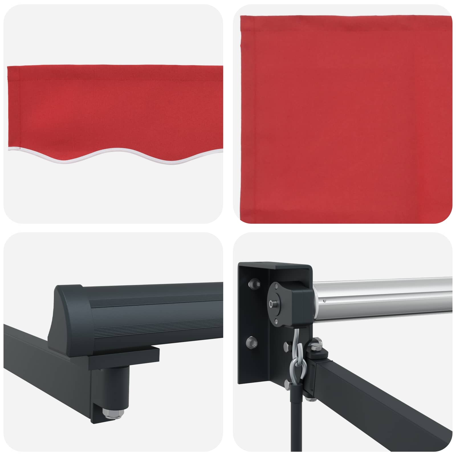 Markise Rot 300 x 250 x 165 cm Polyester