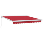 Markise Rot 300 x 250 cm Polyester und Aluminium