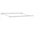 Einziehbare Markise Grün und Weiß 300 x 250 cm Stoff und Metall