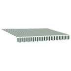 Einziehbare Markise Grün und Weiß 300 x 250 cm Stoff und Metall