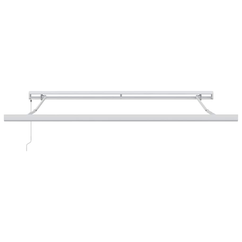 Einziehbare Markise Grün und Weiß 300 x 250 cm Stoff und Metall