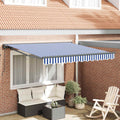 Markisenrahmen Blau und Weiß 350 x 250 cm